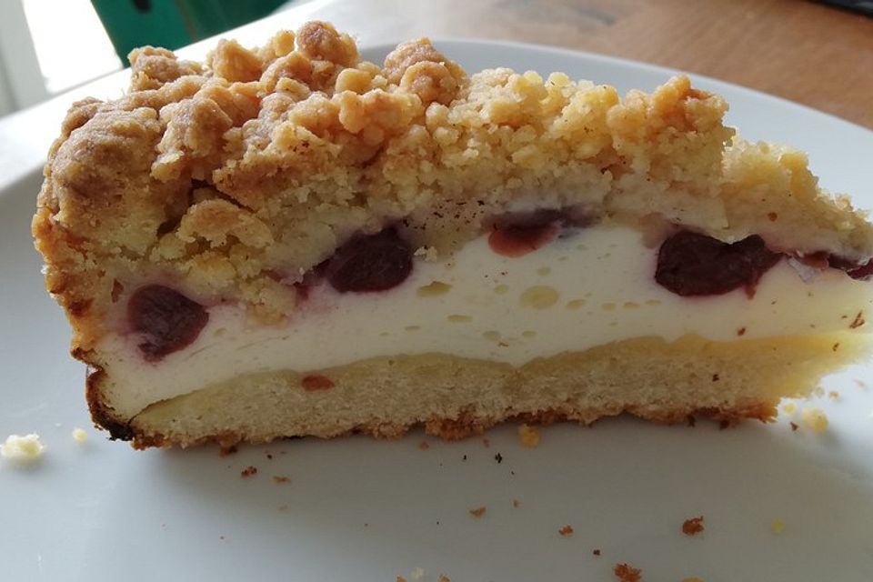 Käse - Kirschkuchen vom Blech