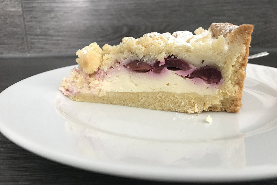 Käse - Kirschkuchen vom Blech