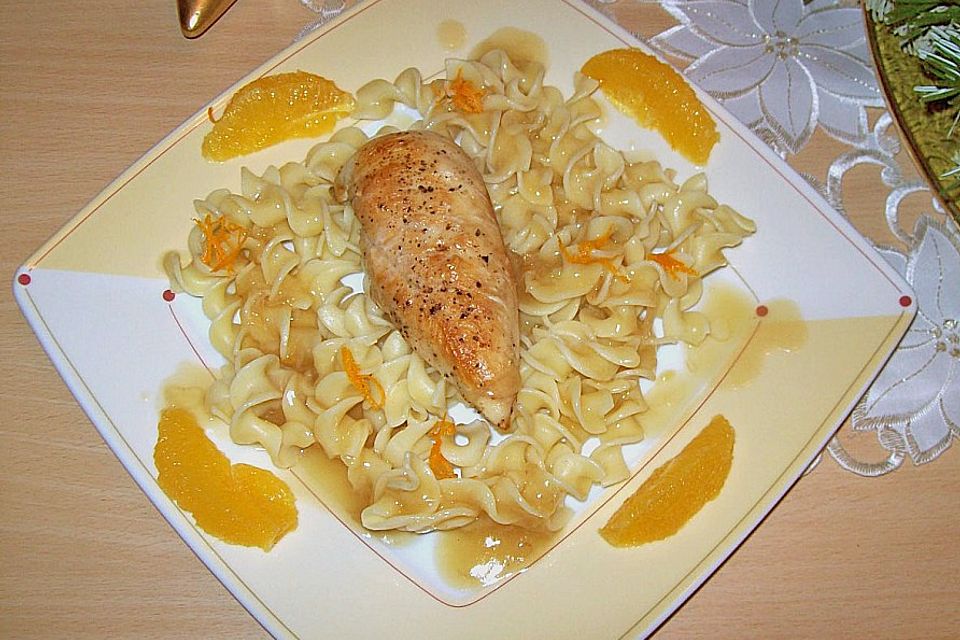 Hähnchenbrustfilet mit Orangensauce