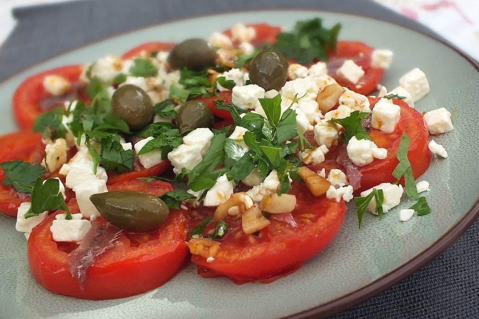 Gebratene Tomaten mit Kapern