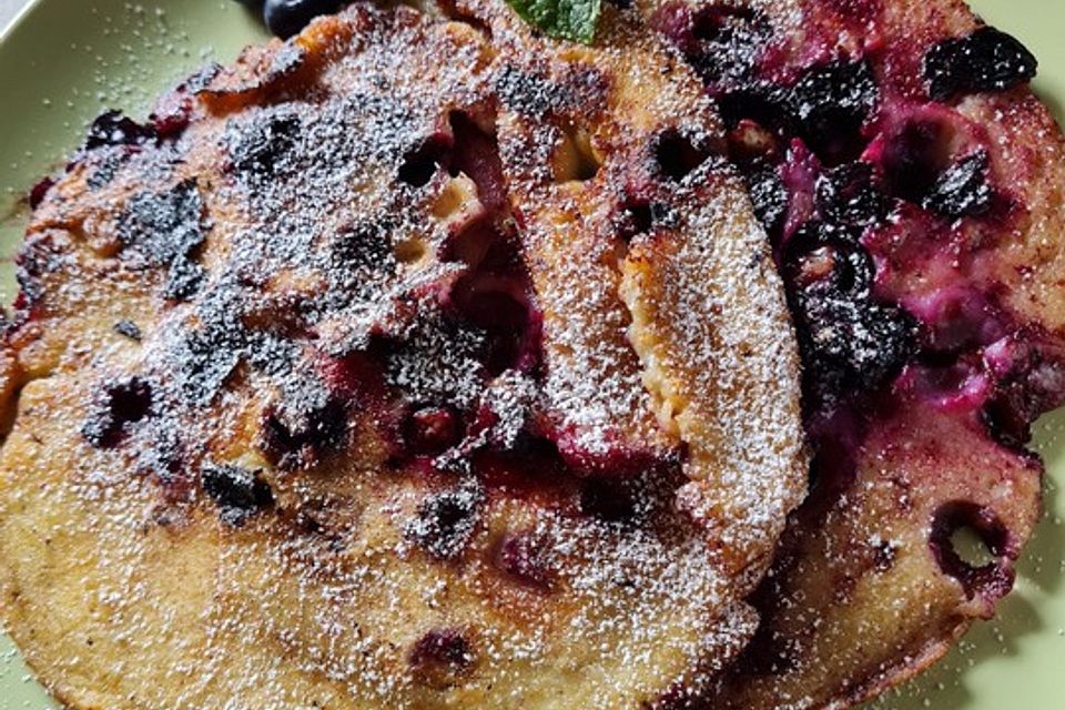 Pancakes mit Blueberries