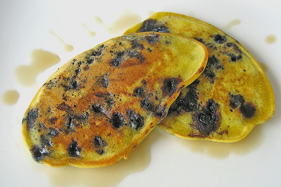 Pancakes mit Blueberries