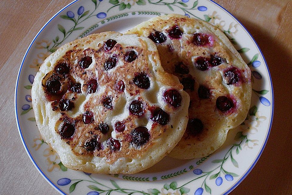 Pancakes mit Blueberries