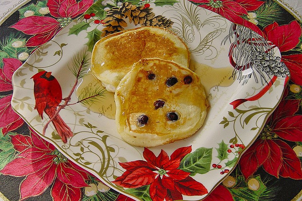 Pancakes mit Blueberries