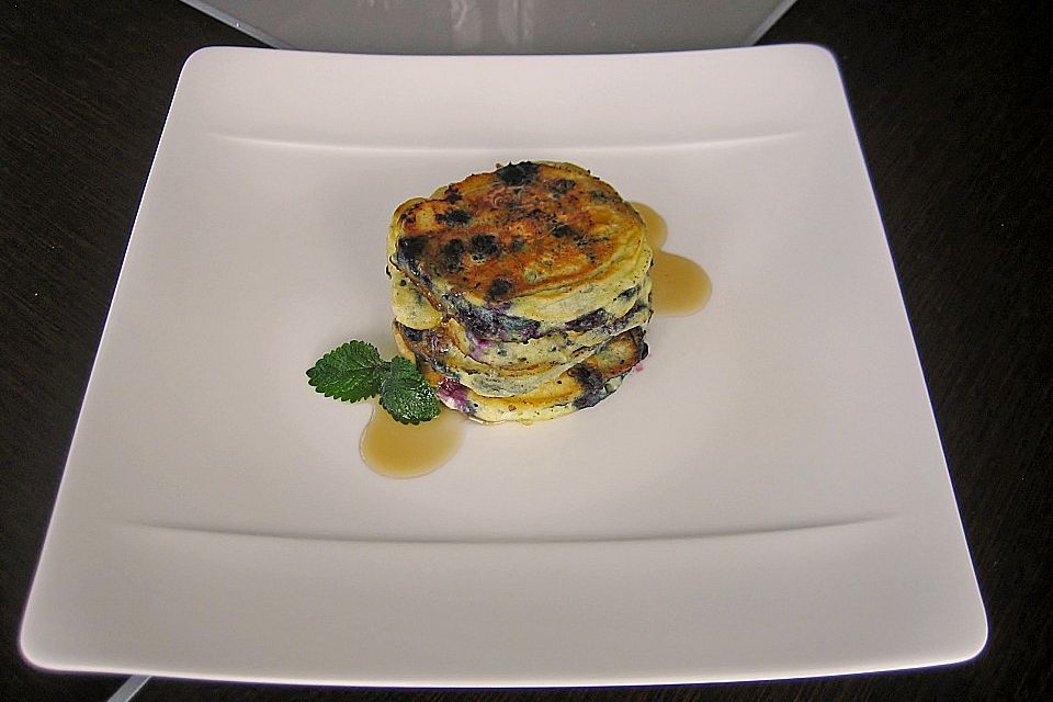 Pancakes mit Blueberries