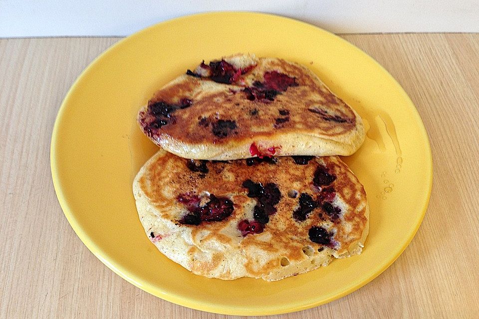 Pancakes mit Blueberries