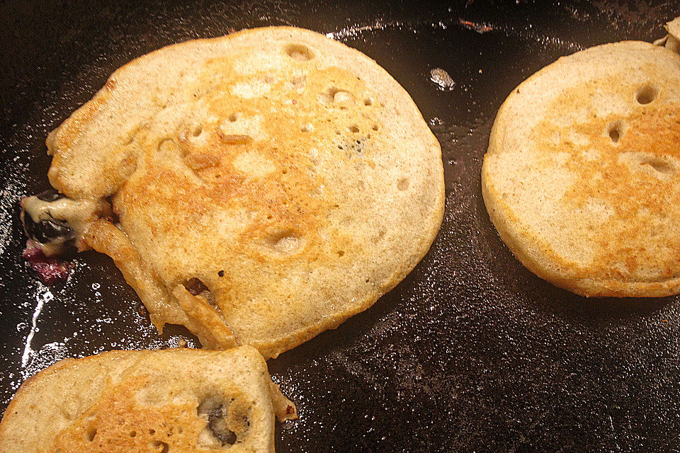 Pancakes mit Blueberries