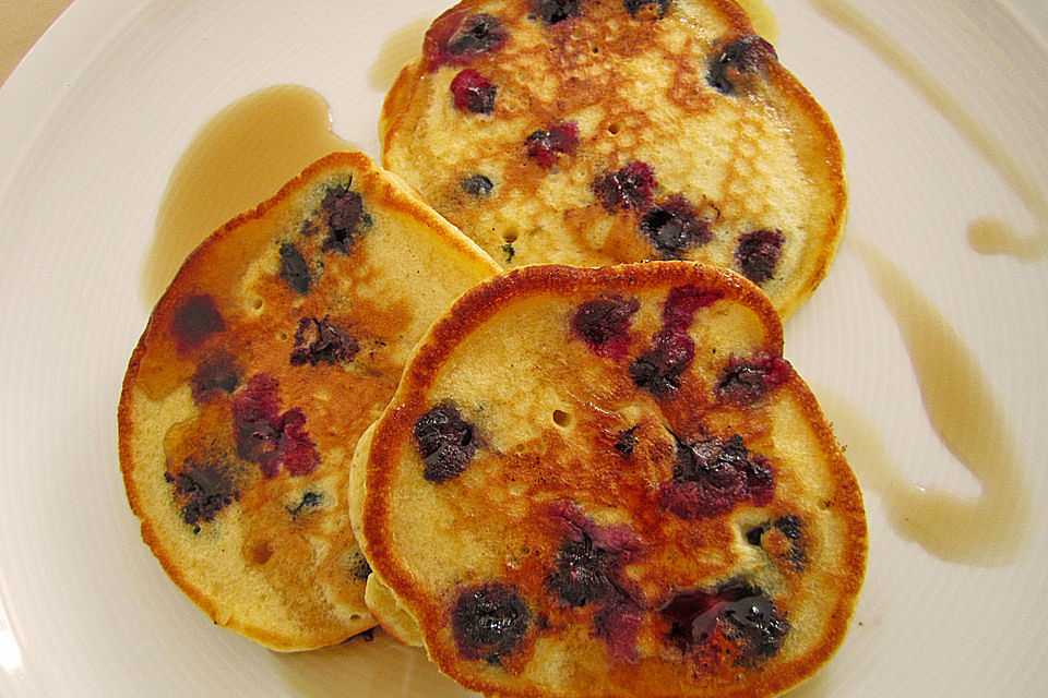 Pancakes mit Blueberries