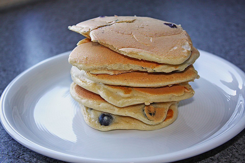 Pancakes mit Blueberries