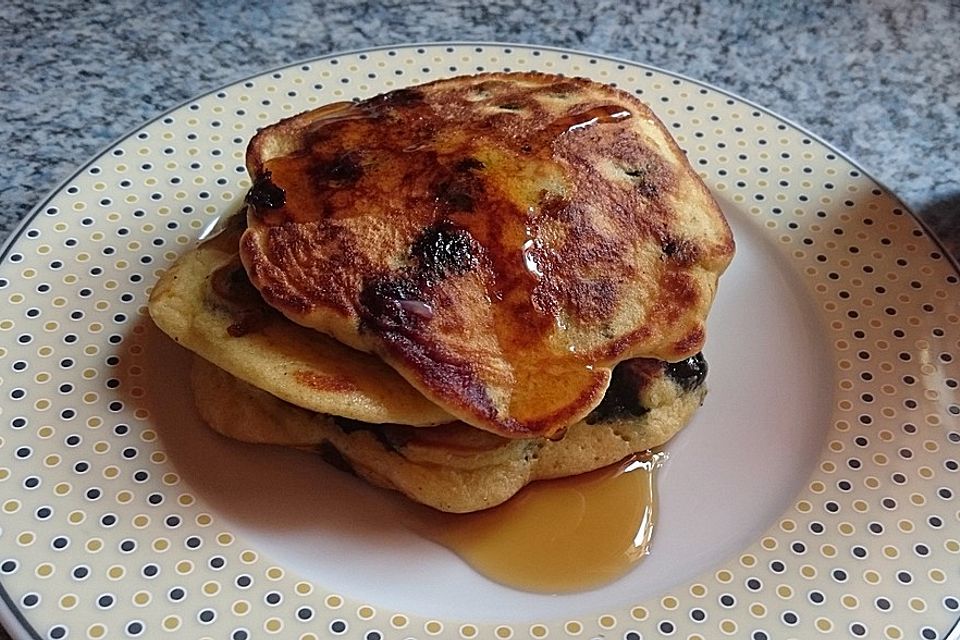 Pancakes mit Blueberries