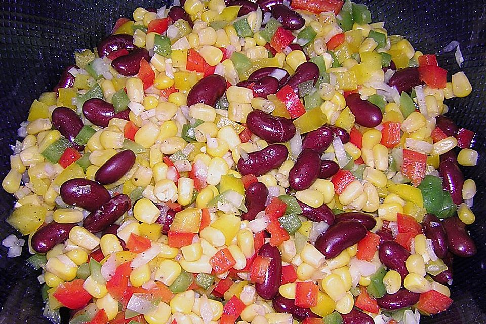 Bohnen - Mais - Salat