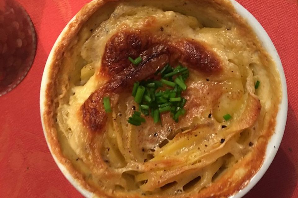 Leichtes Kartoffelgratin