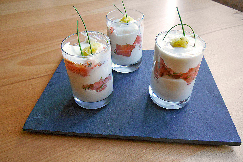 Wasabi - Mousse mit Räucherlachs