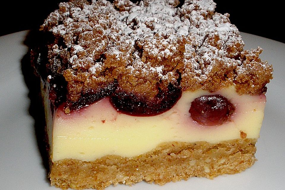 Kirsch - Pudding - Streuselkuchen