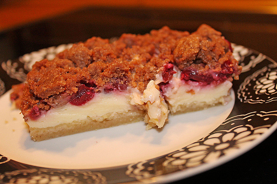 Kirsch - Pudding - Streuselkuchen