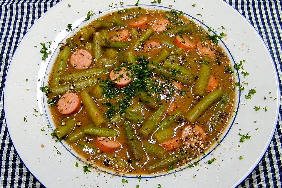 Bohnensuppe süß - sauer