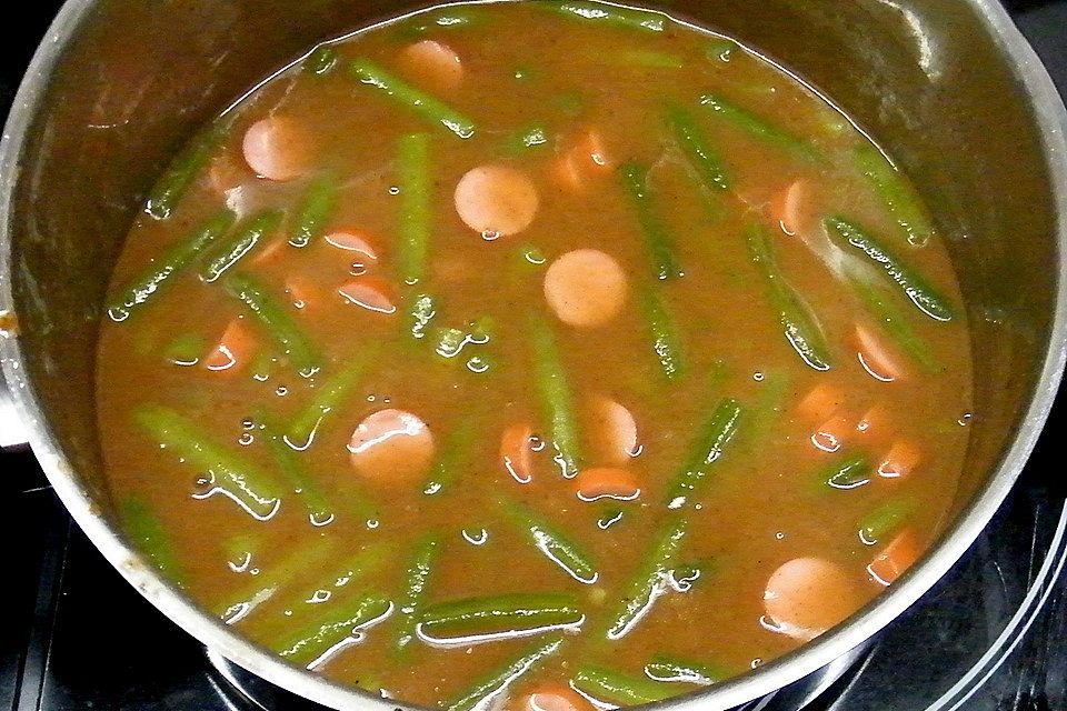 Bohnensuppe süß - sauer