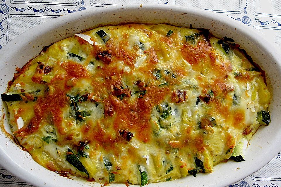 Kartoffel - Zucchinigratin mit Ziegenkäse