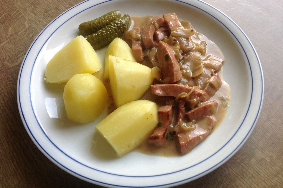 Fleischwurst - Zwiebel - Senf - Ragout