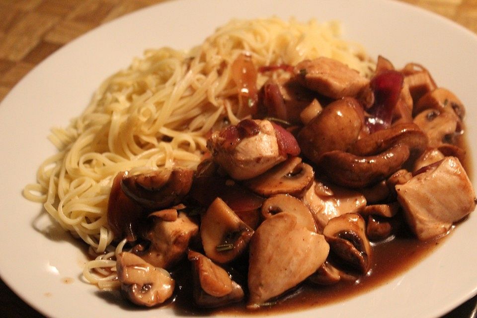 Hähnchen-Geschnetzeltes mit Balsamico