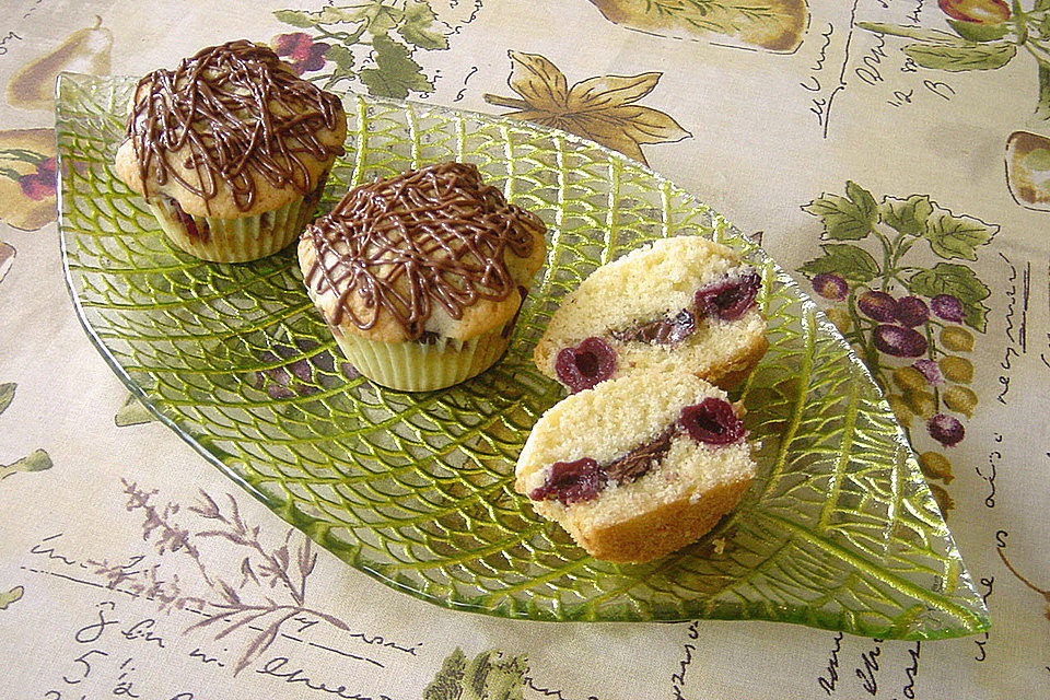 Raffinierte Kirsch - Nougat - Muffins