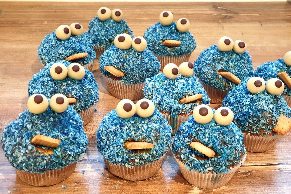 Krümelmonster-Muffins