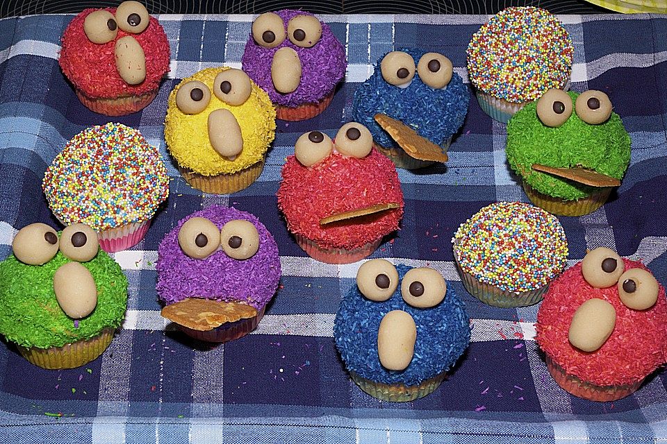 Krümelmonster-Muffins