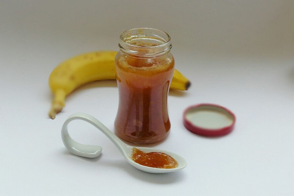 Bananenmarmelade mit Apfelsaft