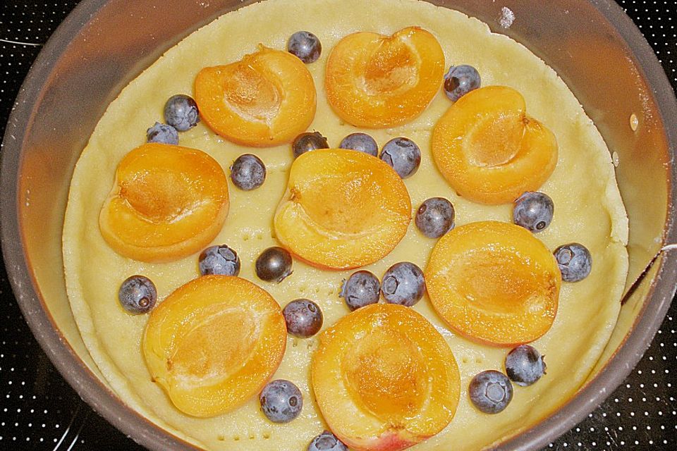 Marillenkuchen mit Marzipanguss