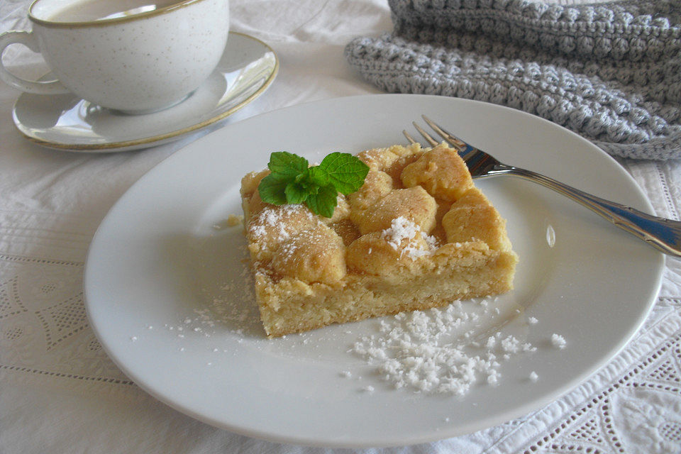 Zitronen - Kokos - Streusel - Schnitten