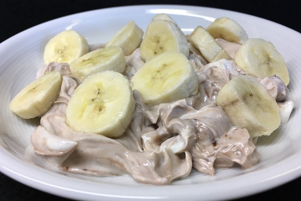 Nutella - Quark mit Bananen