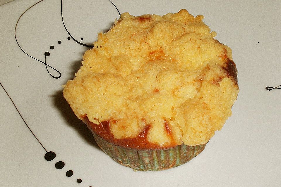 Käsekuchen - Muffins mit Butterstreuseln