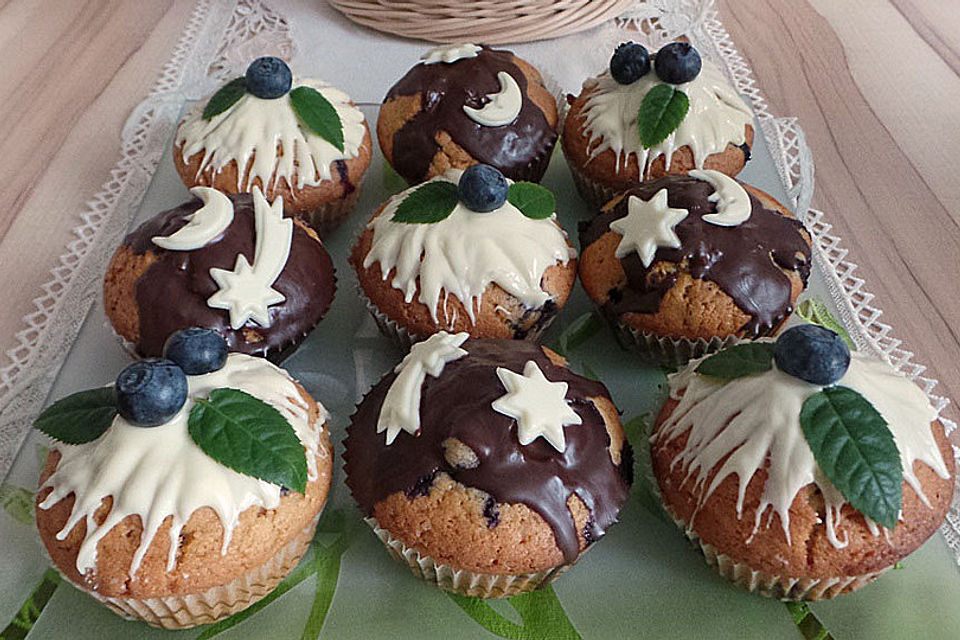 Vanille - Heidelbeer - Muffins