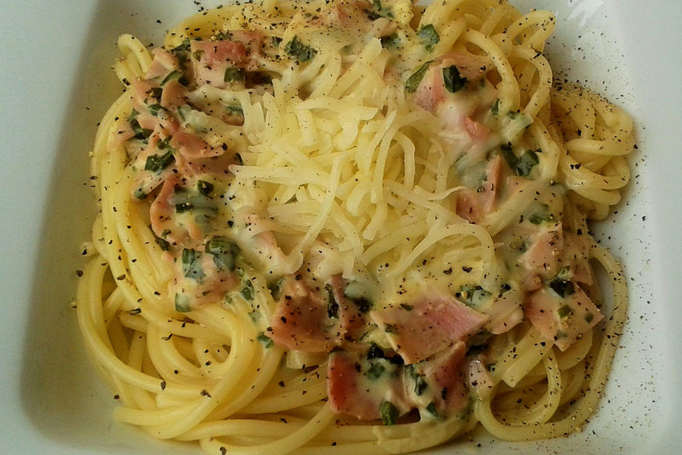 Spaghetti Carbonara light