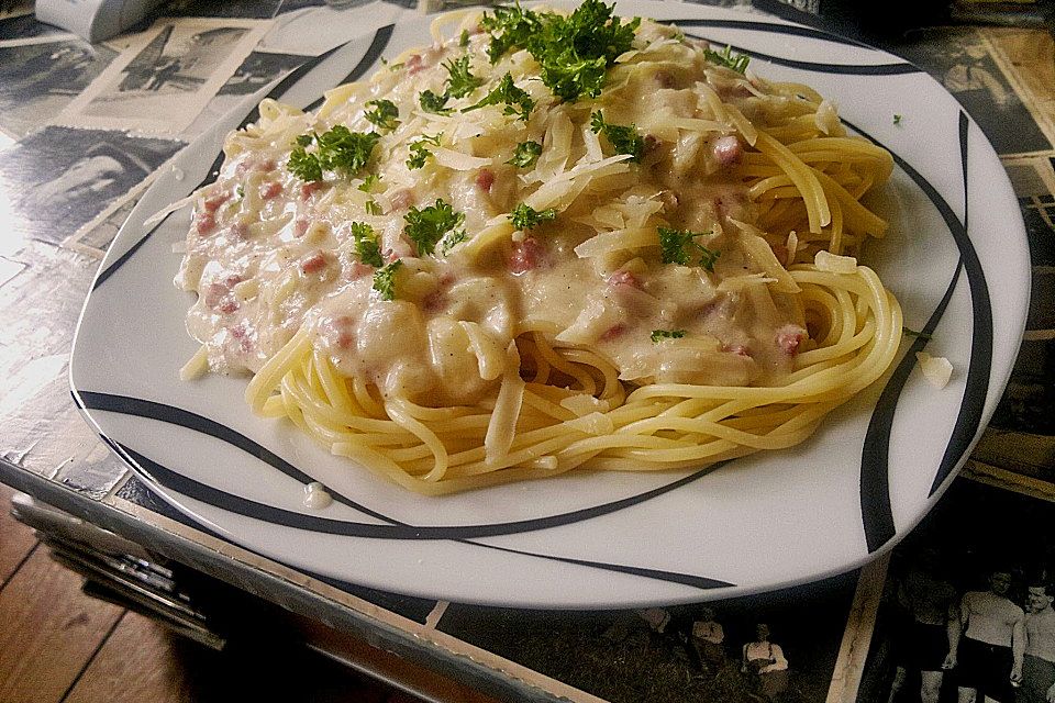 Spaghetti Carbonara light