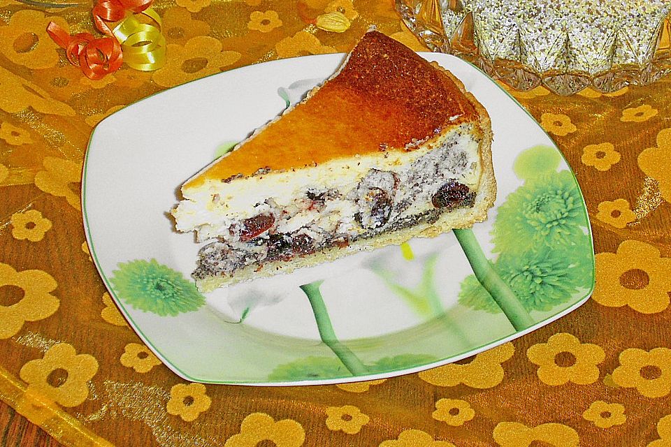 Mohn - Cranberry - Käsekuchen