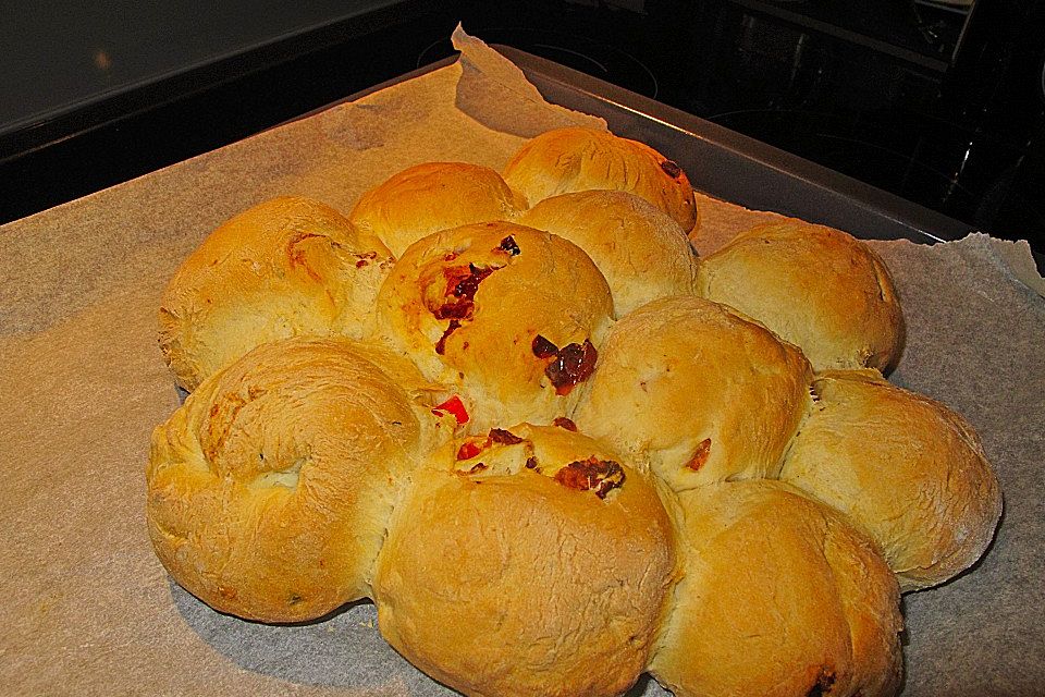 Partybrötchen mit Frischkäse