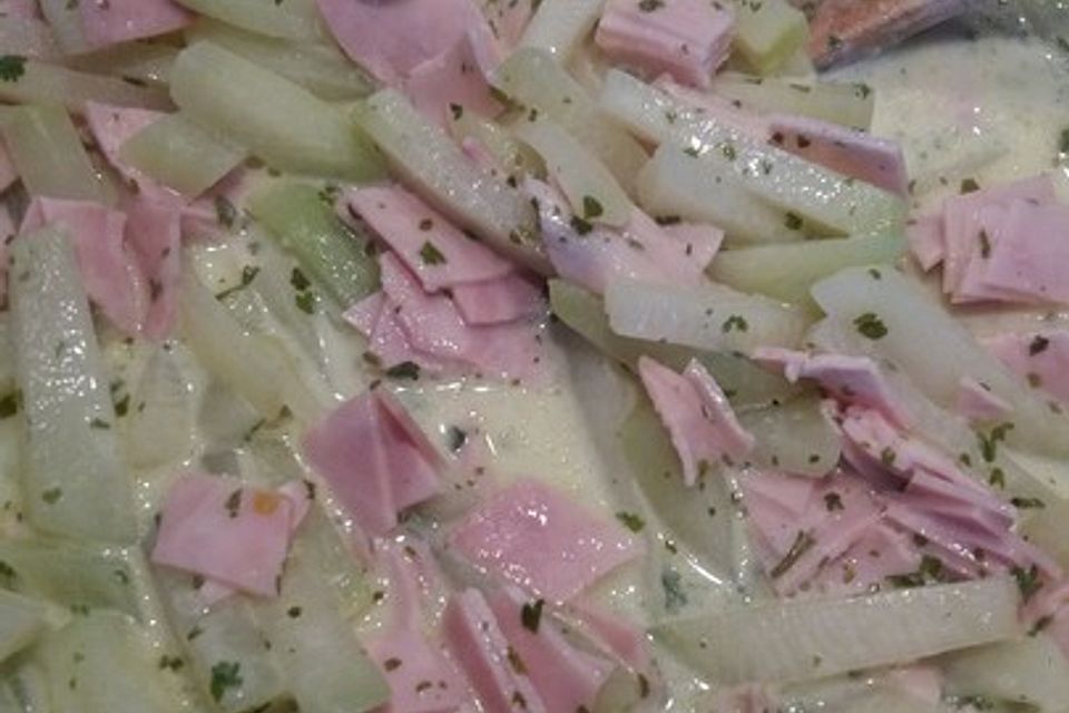 Kräuterkohlrabi mit Kartoffelpüree