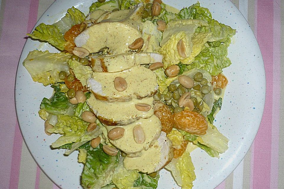 Hähnchen - Curry - Salat