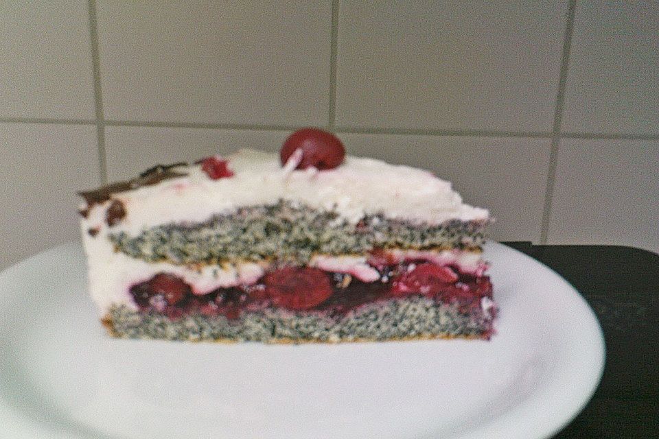 Mohn - Kirsch - Torte