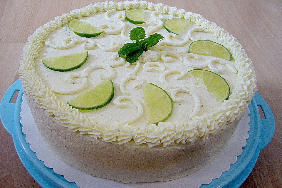 Limetten - Quark - Torte