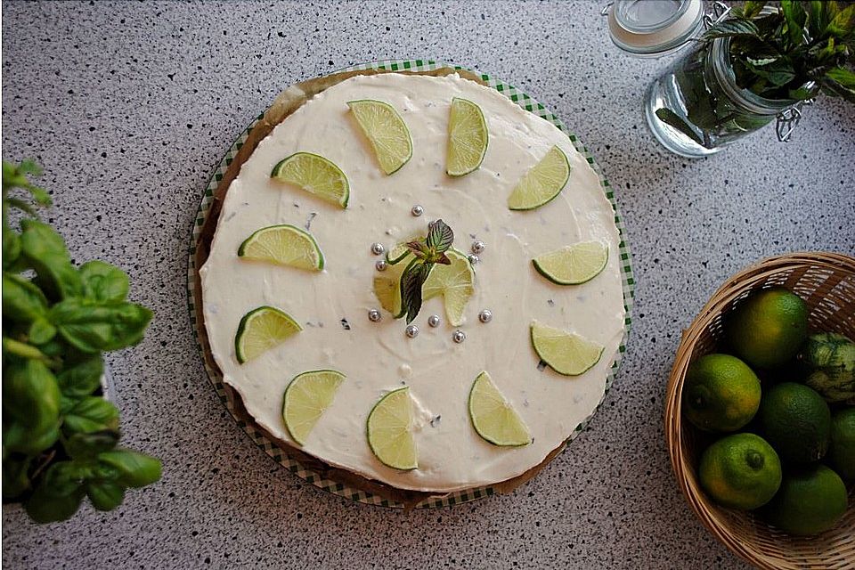 Limetten - Quark - Torte