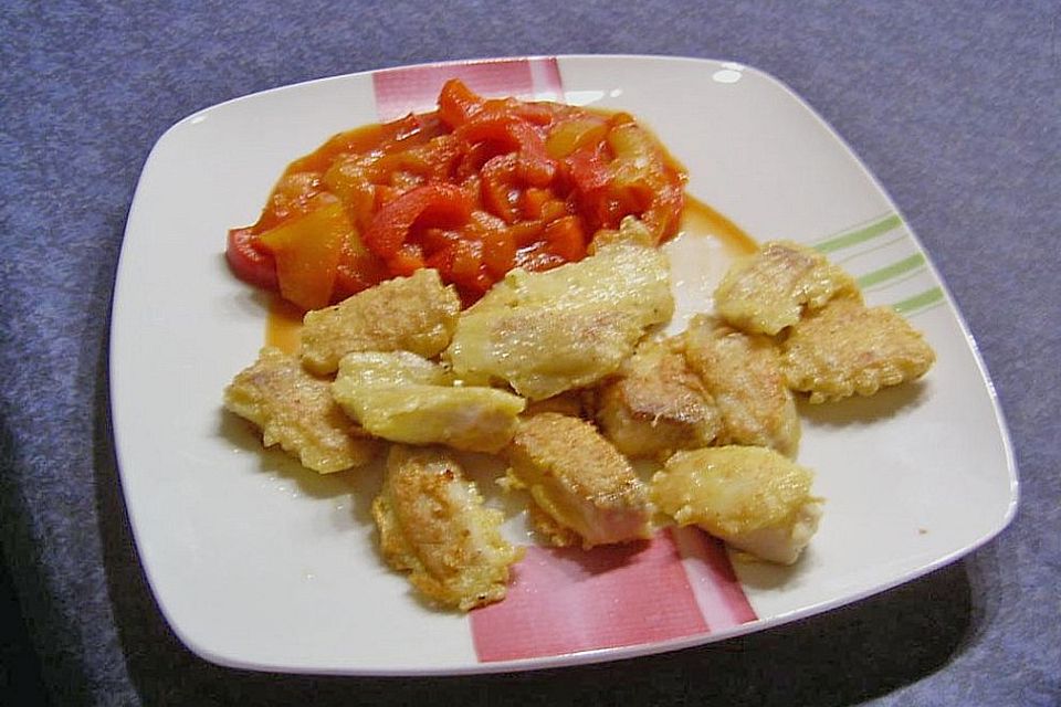 Gebackener Fisch mit Paprikasauce