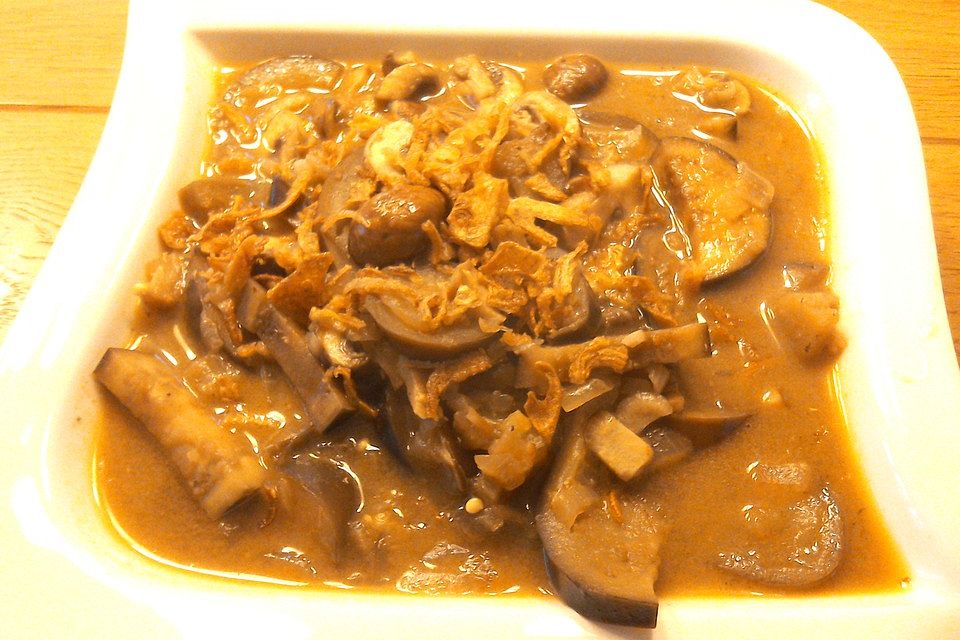 Auberginen - Champignon - Curry