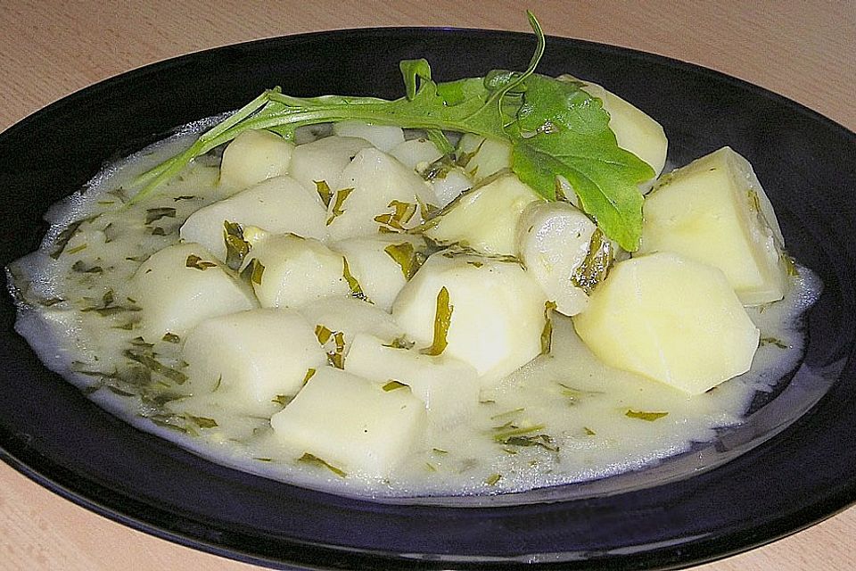 Spargelgemüse mit Rucola-Soße