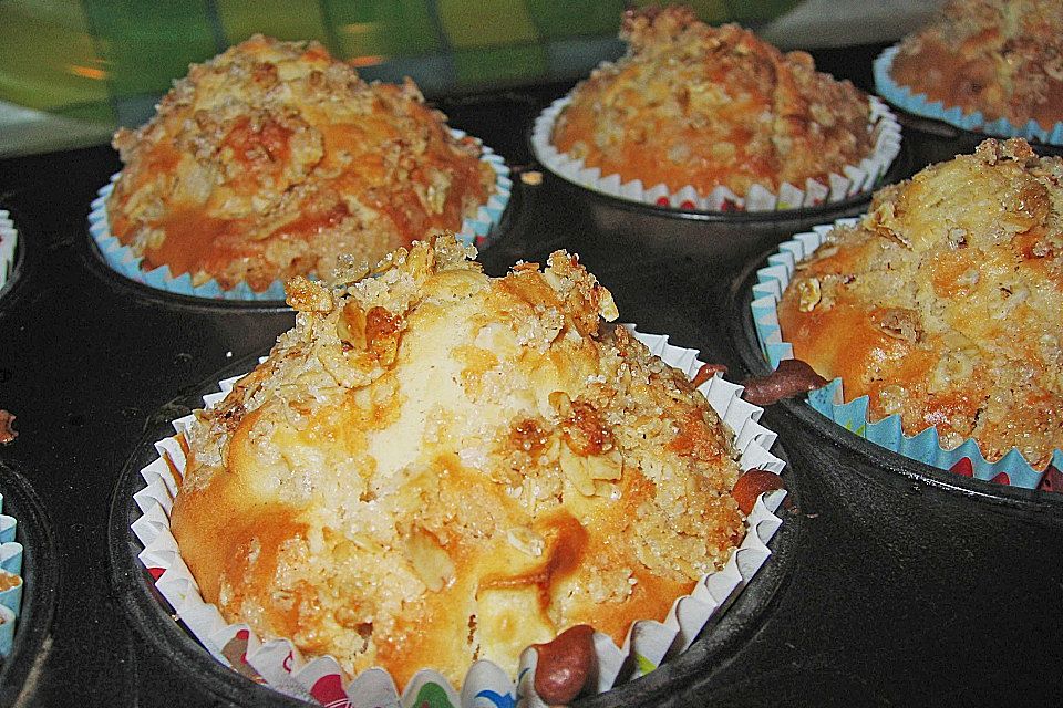 Ahornsirup - Muffins mit Haferflockenstreuseln