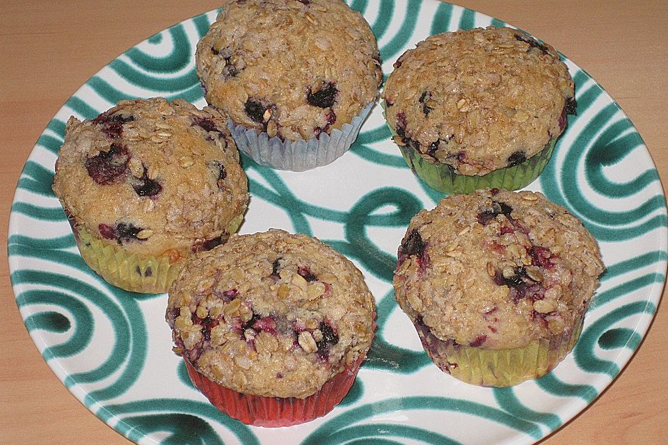 Ahornsirup - Muffins mit Haferflockenstreuseln