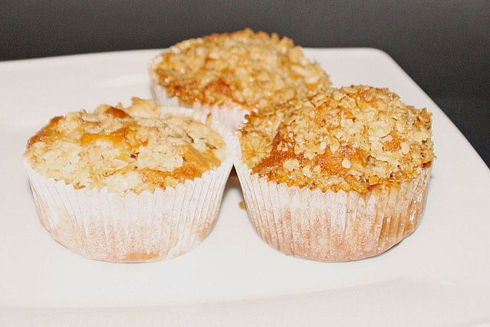 Ahornsirup - Muffins mit Haferflockenstreuseln