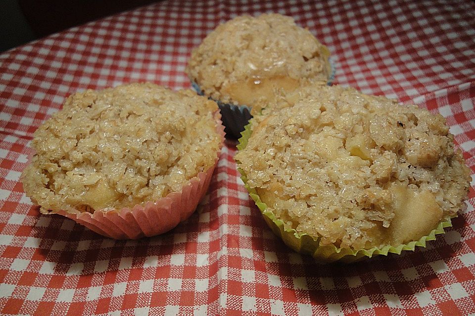 Ahornsirup - Muffins mit Haferflockenstreuseln