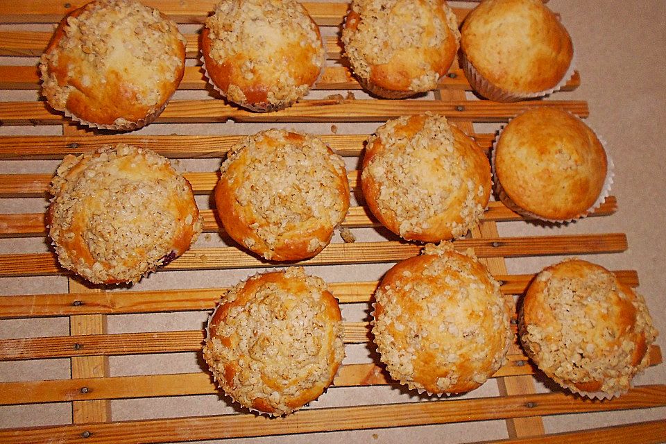 Ahornsirup - Muffins mit Haferflockenstreuseln